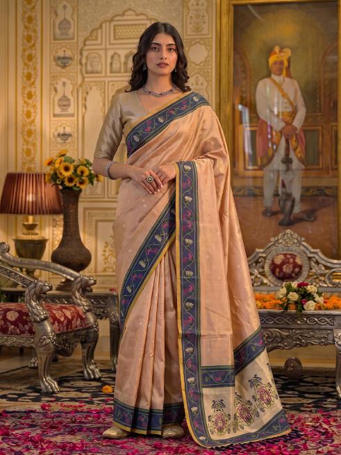 POSHAK by SHREE SHYAM FASHION fancy designer Soft tissue silk WITH MEENA fabric saree wholesale with Fancy latkan