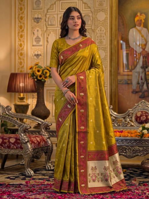 POSHAK by SHREE SHYAM FASHION fancy designer Soft tissue silk WITH MEENA fabric saree wholesale with Fancy latkan