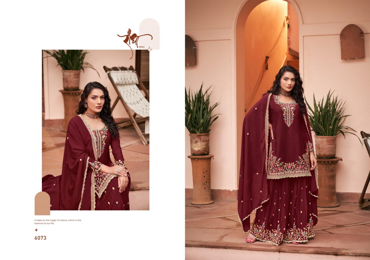 Radha Trendz Sunheri catalog aari work salwar kameez wholesale