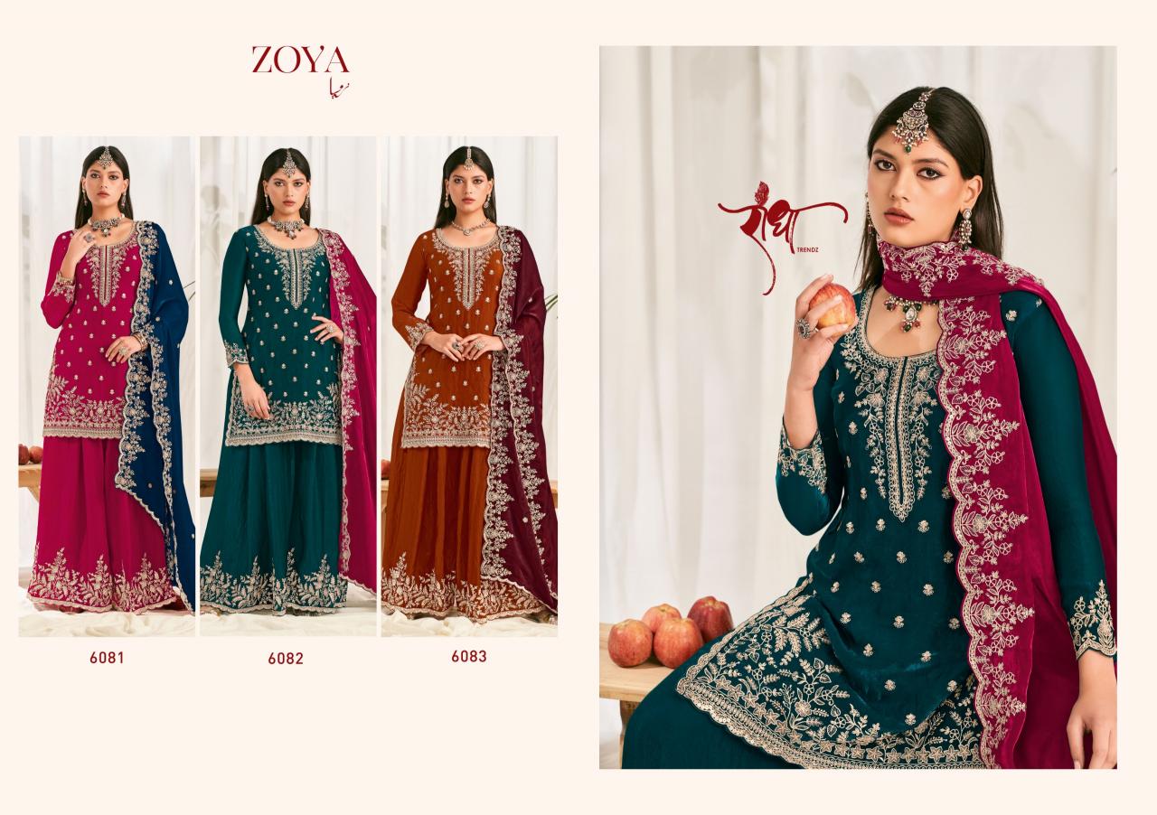 Radha Trendz Zoya catalog wholesale unstitched salwar kameez suppliers