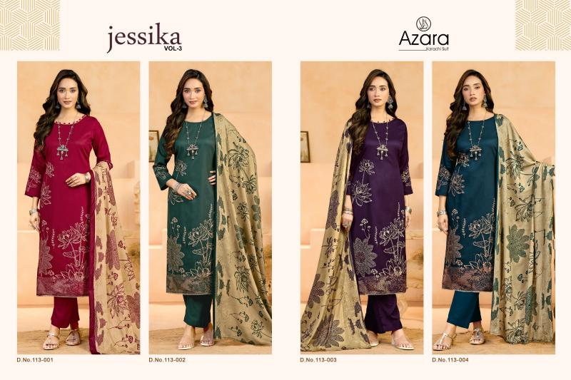 Radhika Azara Jessika vol 3 catalog surat fabric dress material
