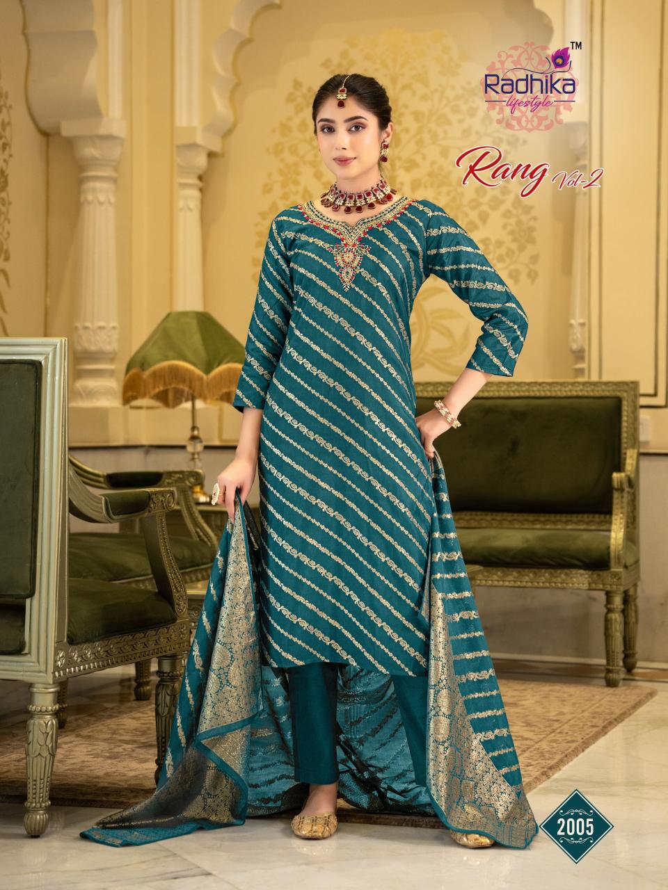 Radhika Lifestyle Rang vol 2 catalog delhi wholesale kurti market address