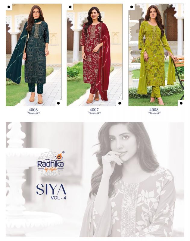 Radhika Lifestyle Siya Vol 4 catalog kurtis wholesale market in coimbatore