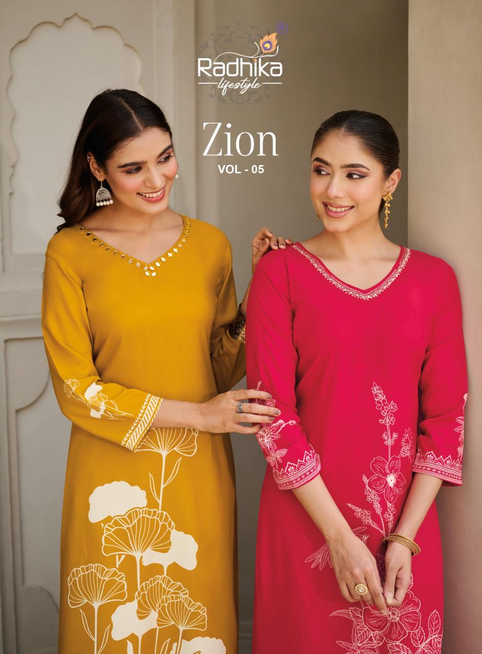 Radhika Lifestyle Zion vol 5 catalog coord set wholesale India
