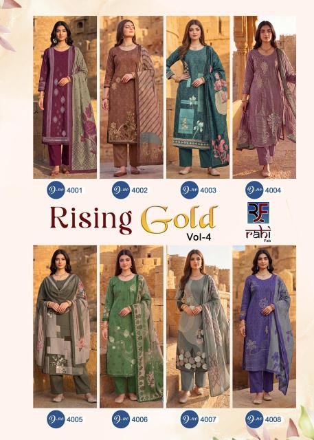 Rahi Fab Rising Gold Vol 4 – Pakistani Dress Material Wholesale Catalog