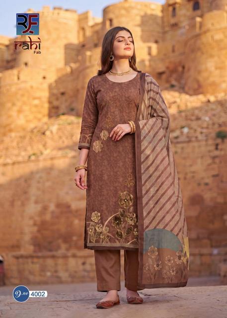 Rahi Fab Rising Gold Vol 4 – Pakistani Dress Material Wholesale Catalog