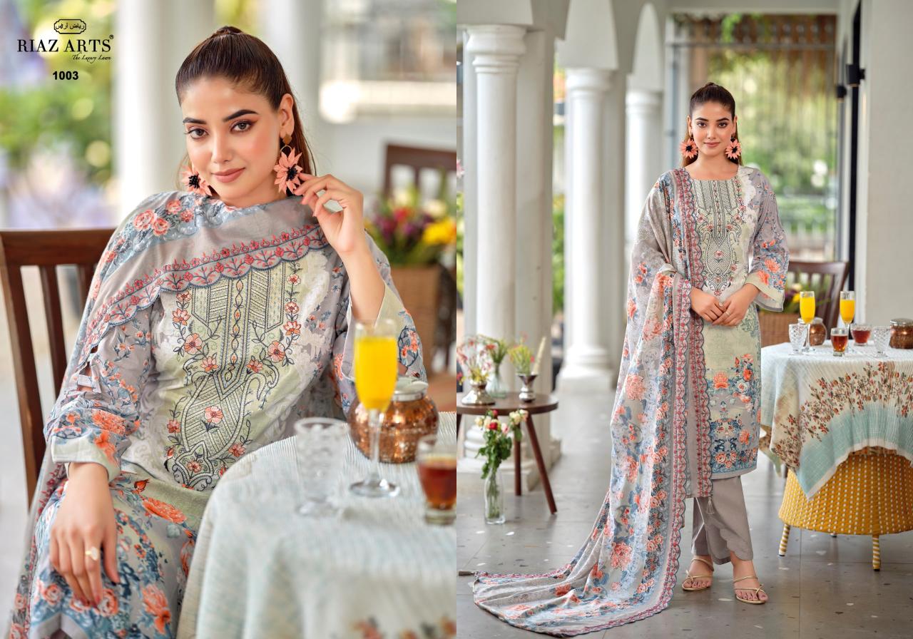 Riaz Arts Bin Saeed Premium catalog harra dress materials in surat