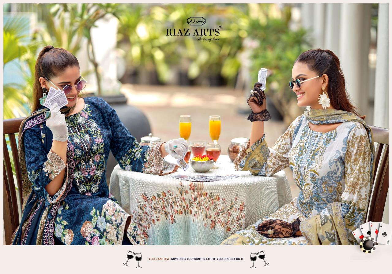 Riaz Arts Bin Saeed Premium catalog harra dress materials in surat