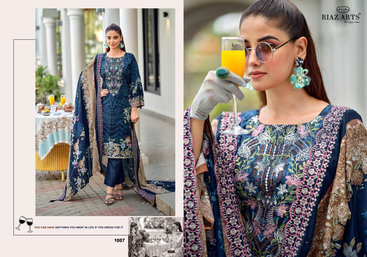 Riaz Arts Bin Saeed Premium catalog harra dress materials in surat
