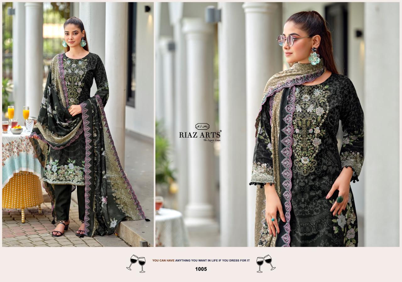 Riaz Arts Bin Saeed Premium catalog harra dress materials in surat