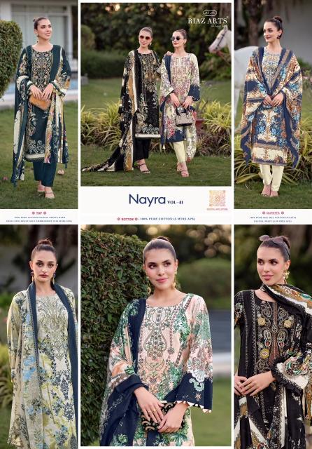 Riaz Arts Nayra vol 41 catalog retail surat dress material online shopping