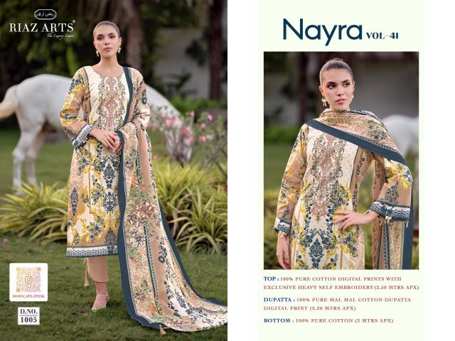 Riaz Arts Nayra vol 41 catalog retail surat dress material online shopping