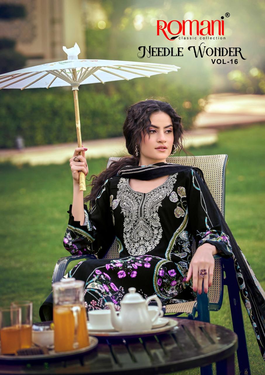 Romani Needle Wonder Vol 16 catalog woman dress material whole saler in surat