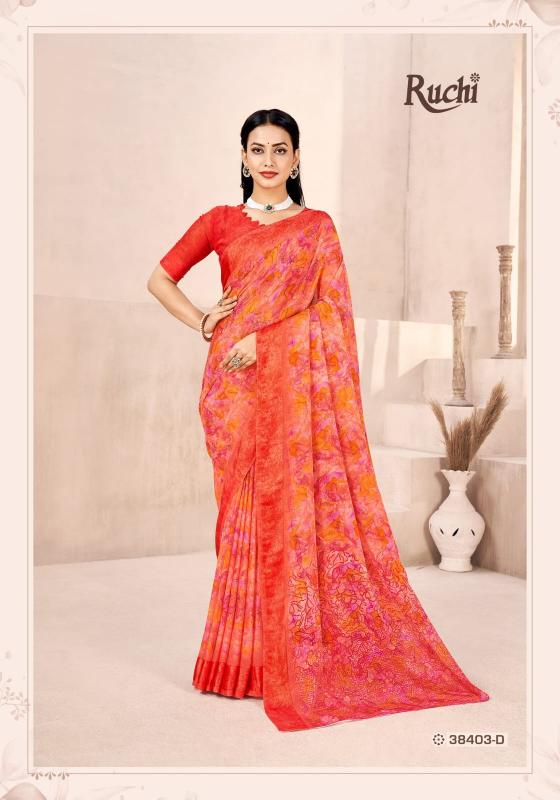 Ruchi Red Velvet vol 41 catalog wholesale price of chiffon sarees