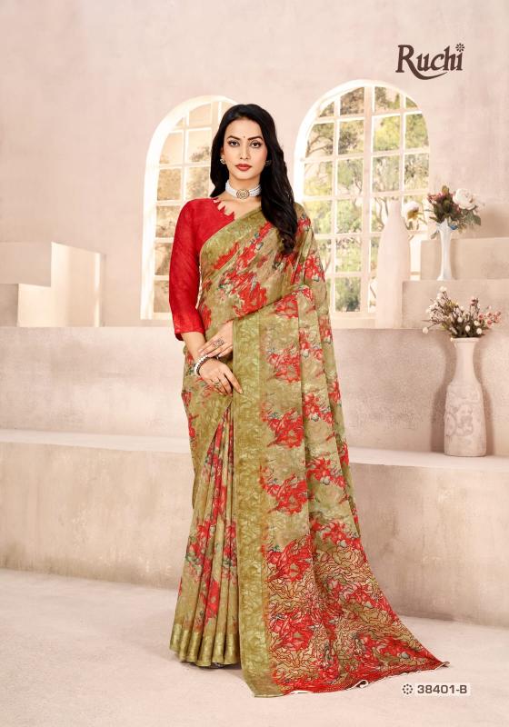 Ruchi Red Velvet vol 41 catalog wholesale price of chiffon sarees