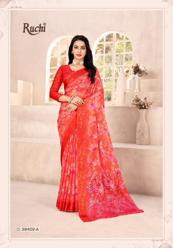 Ruchi Red Velvet vol 41 catalog wholesale price of chiffon sarees