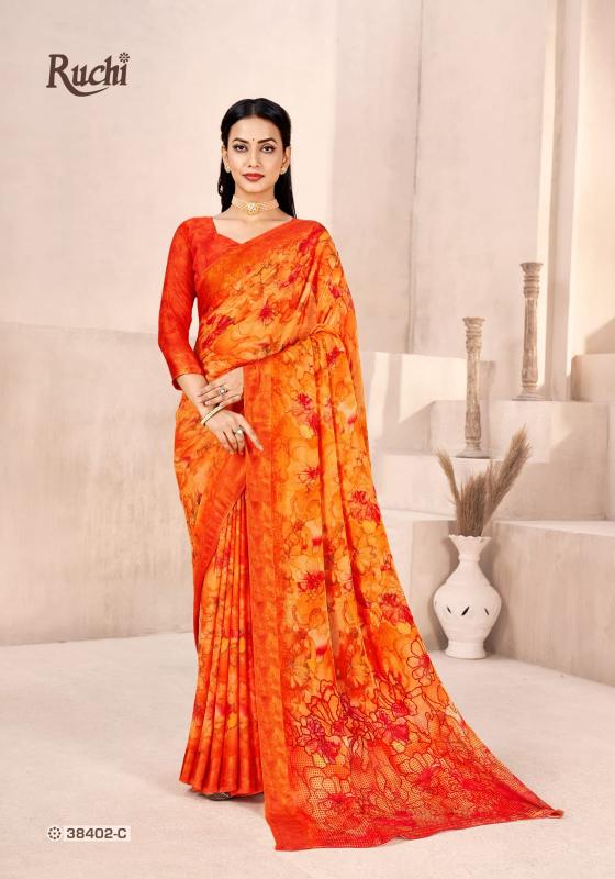 Ruchi Red Velvet vol 41 catalog wholesale price of chiffon sarees