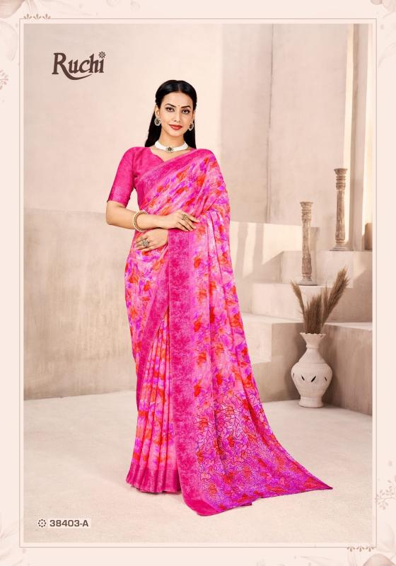 Ruchi Red Velvet vol 41 catalog wholesale price of chiffon sarees