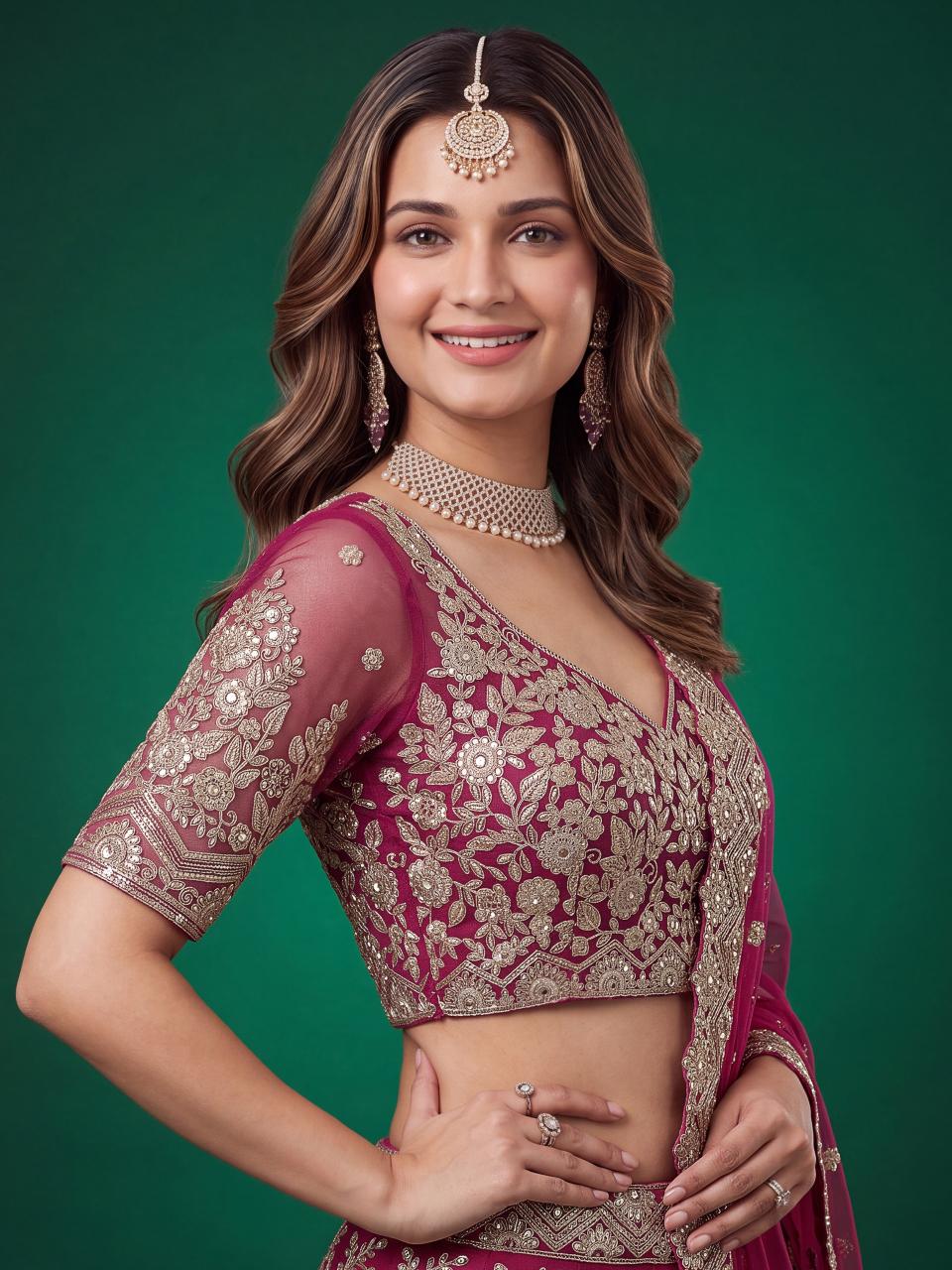 Sabella 6013 Pink Catalog bridal lehenga wholesale suppliers