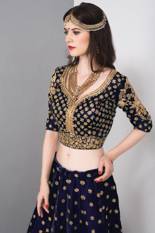 Sabella 7024 Blue Catalog bridal lehenga wholesale delhi