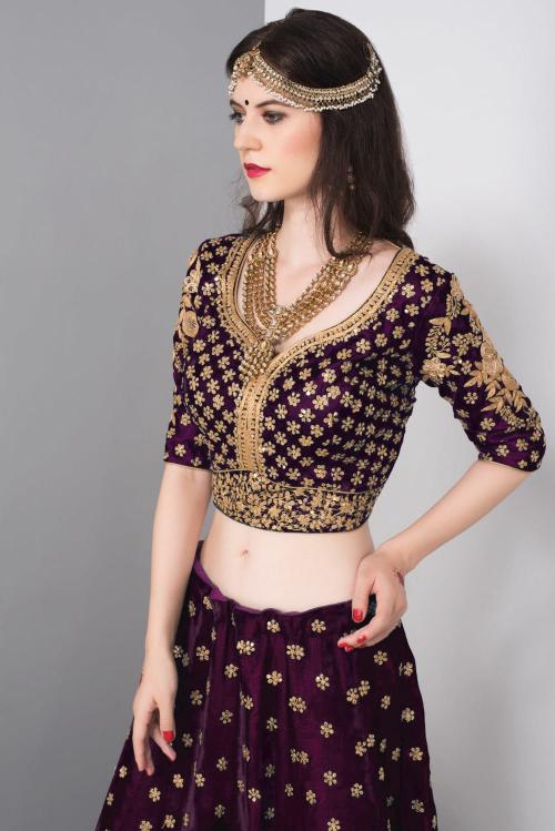 Sabella 7024 Purple Catalog bridal lehenga wholesale surat