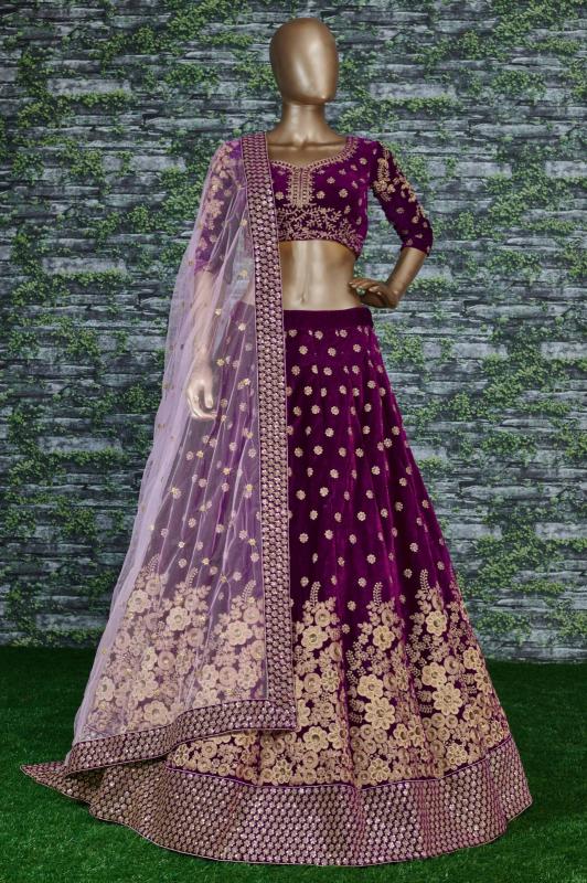 Sabella 7024 Purple Catalog bridal lehenga wholesale surat