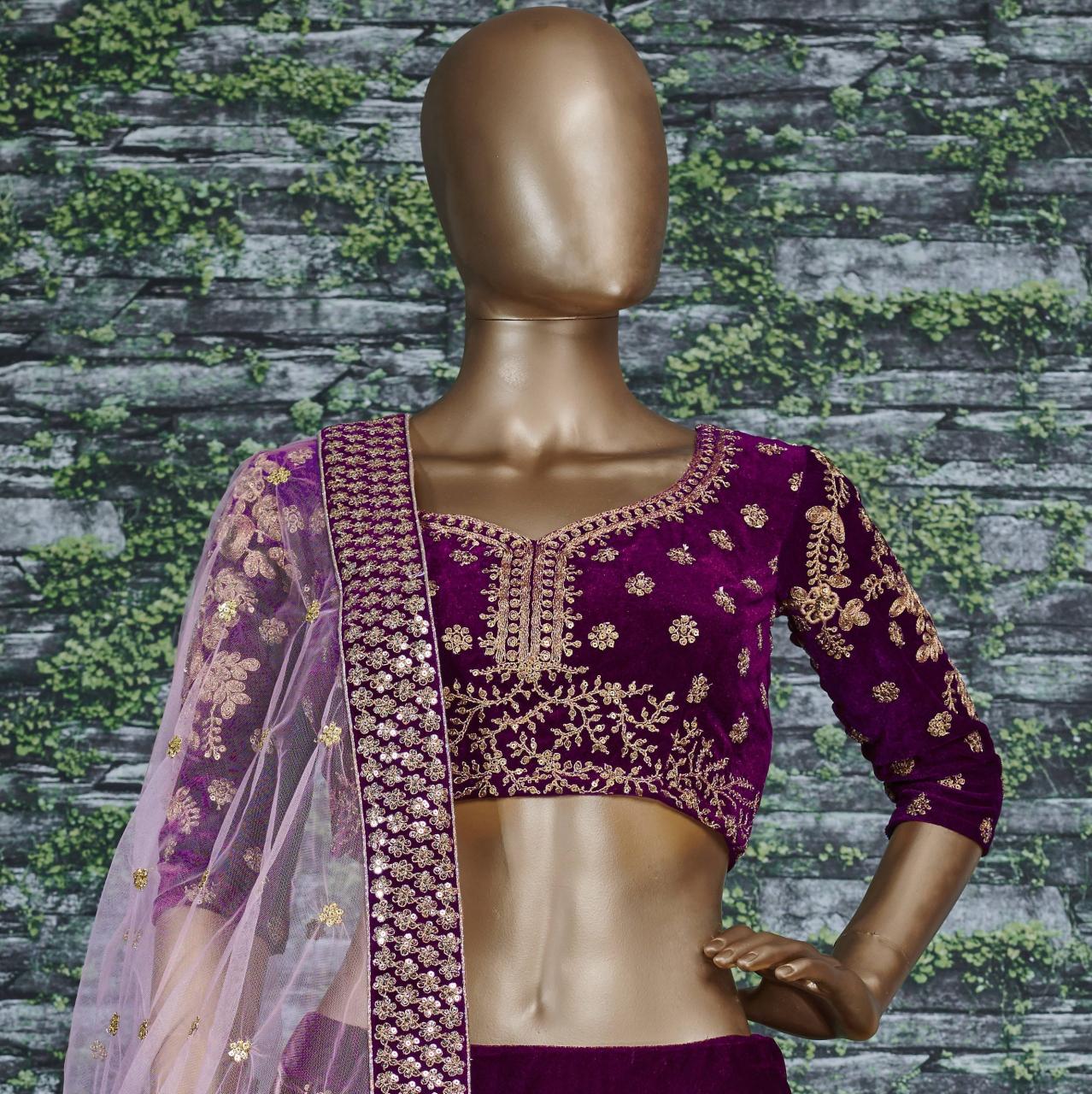 Sabella 7024 Purple Catalog bridal lehenga wholesale surat