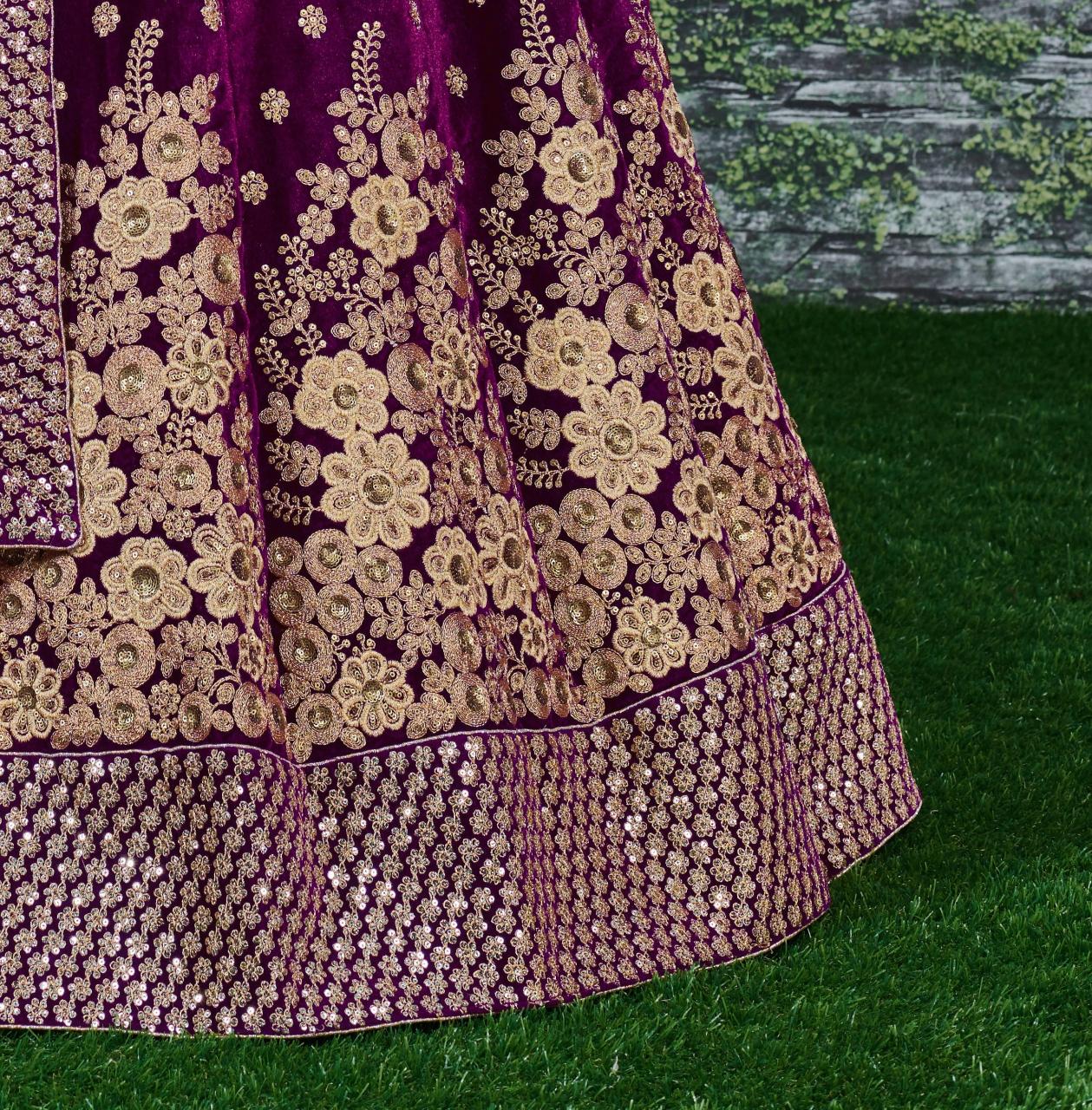 Sabella 7024 Purple Catalog bridal lehenga wholesale surat