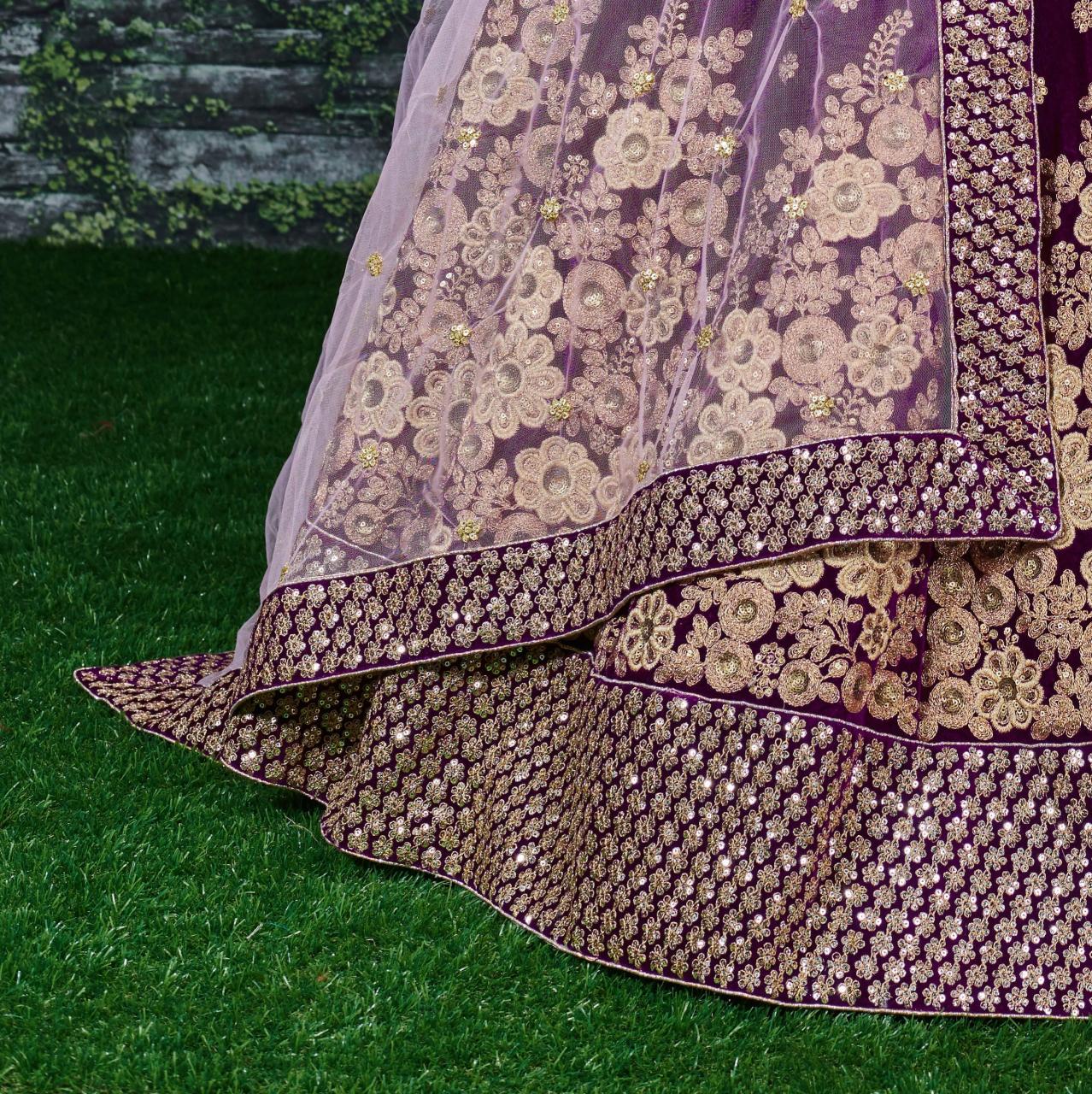 Sabella 7024 Purple Catalog bridal lehenga wholesale surat