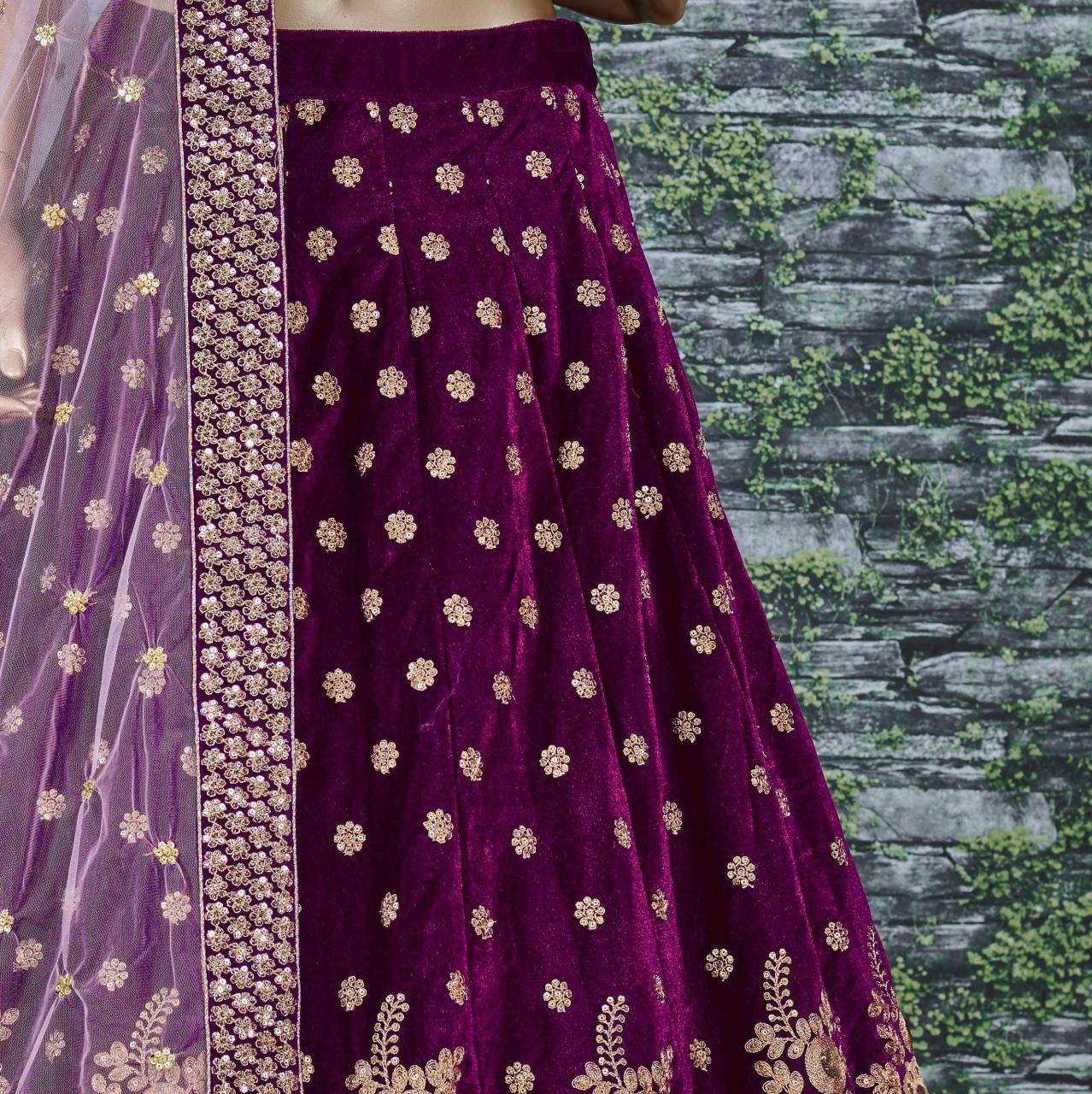 Sabella 7024 Purple Catalog bridal lehenga wholesale surat