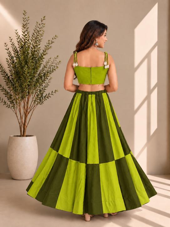 Sabella 7078 Parrot Mehndi catalog wholesale lehenga kolkata