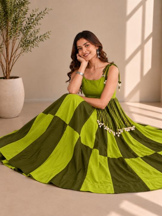 Sabella 7078 Parrot Mehndi catalog wholesale lehenga kolkata