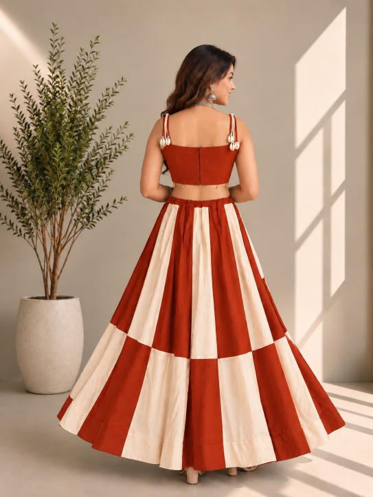 Sabella 7078 Rust catalog wholesale lehenga market in amritsar