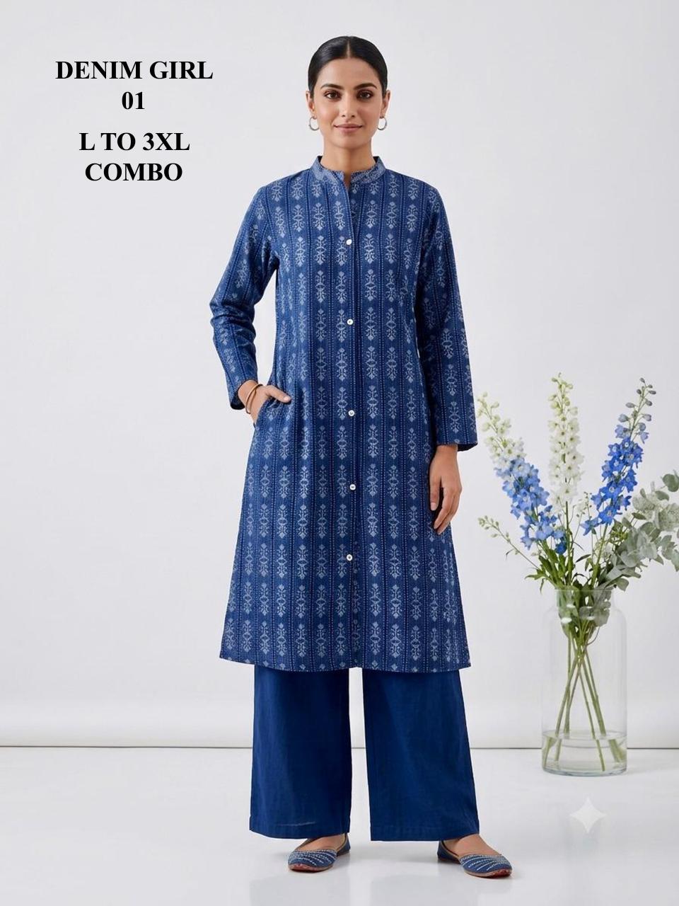 Sabella Denim Girl 1 to 8 catalog co ord set wholesale