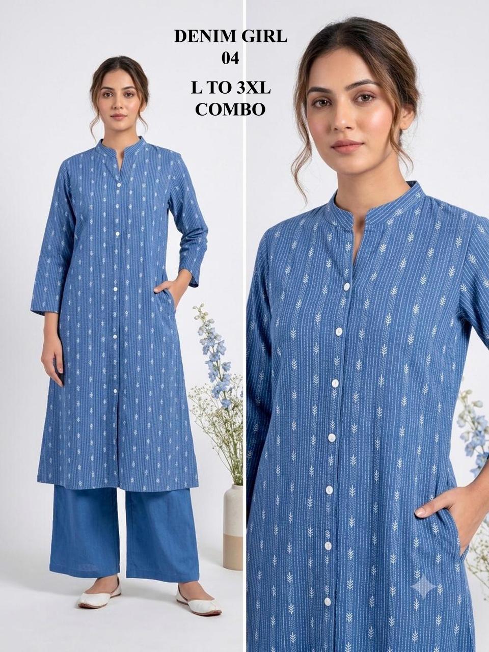 Sabella Denim Girl 1 to 8 catalog co ord set wholesale