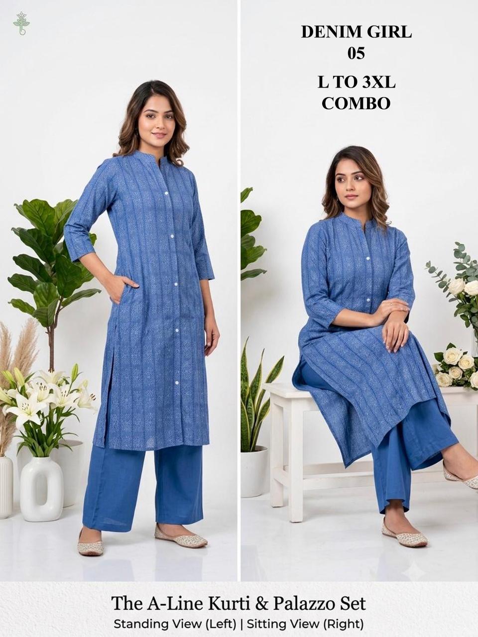 Sabella Denim Girl 1 to 8 catalog co ord set wholesale