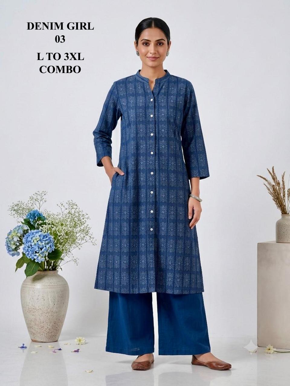 Sabella Denim Girl 1 to 8 catalog co ord set wholesale