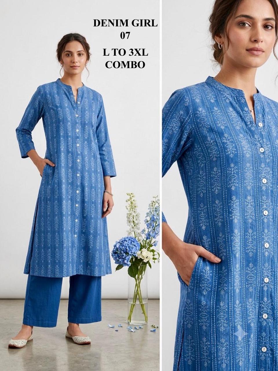 Sabella Denim Girl 1 to 8 catalog co ord set wholesale