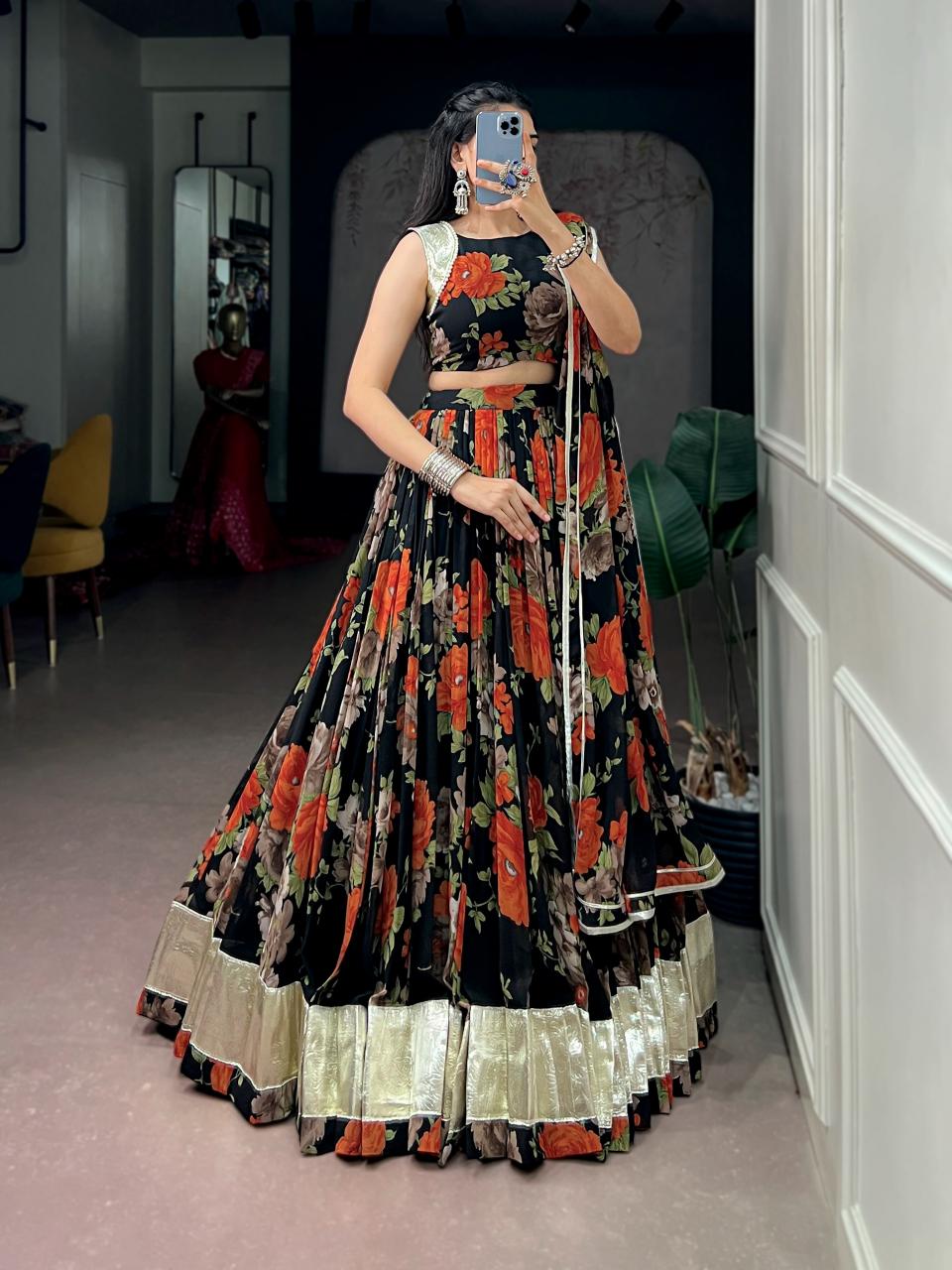 Sabella Georgette vol 12 catalog surat wholesale designer georgette lehenga choli