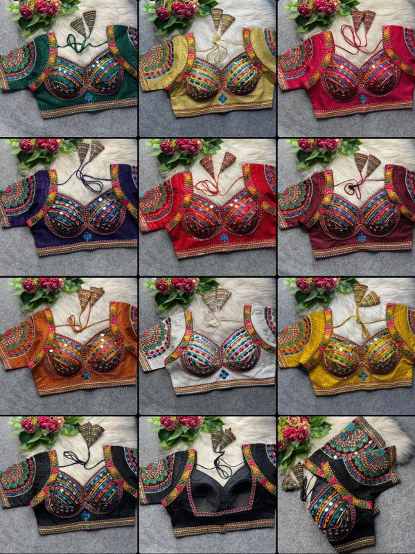 Sabella Heavy Italian Soft Silk vol 4 catalog mirror work blouse