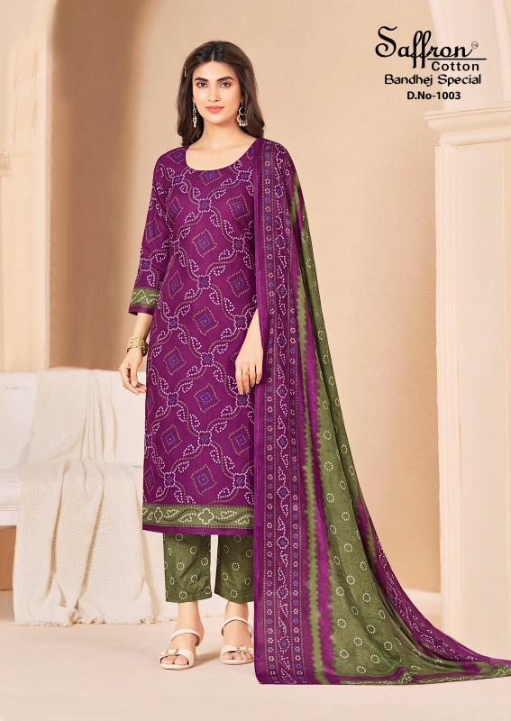 Saffron Bandhej Special – Dress Material Wholesale Catalog