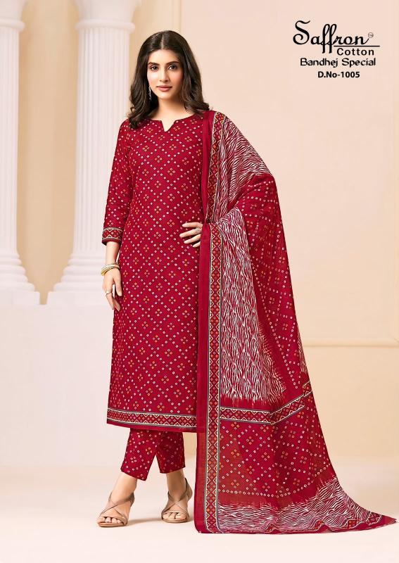 Saffron Bandhej Special – Dress Material Wholesale Catalog