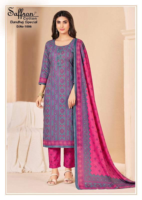 Saffron Bandhej Special – Dress Material Wholesale Catalog