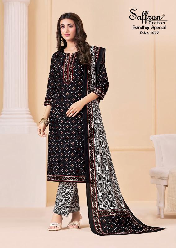 Saffron Bandhej Special – Dress Material Wholesale Catalog
