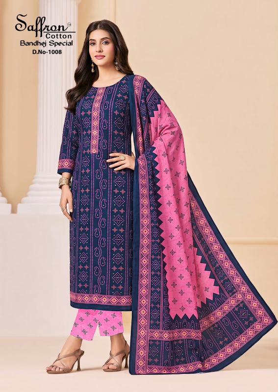 Saffron Bandhej Special – Dress Material Wholesale Catalog