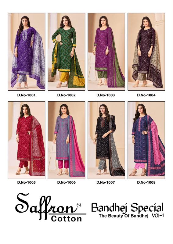 Saffron Bandhej Special – Dress Material Wholesale Catalog