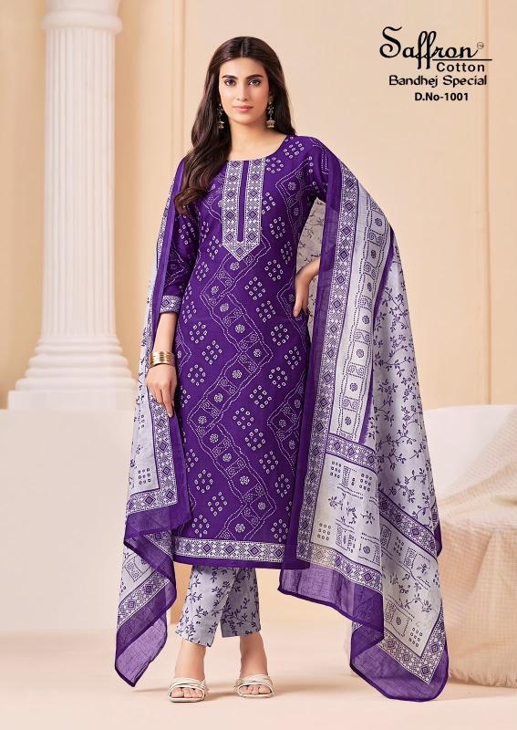 Saffron Bandhej Special – Dress Material Wholesale Catalog