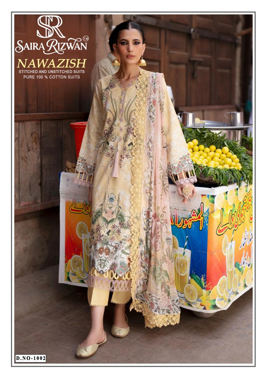 Saira Rizwan Nawazish – Karachi Dress Material Wholesale Catalog