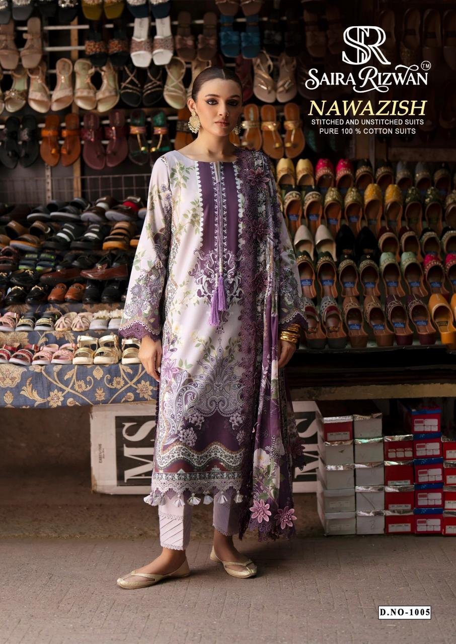 Saira Rizwan Nawazish – Karachi Dress Material Wholesale Catalog