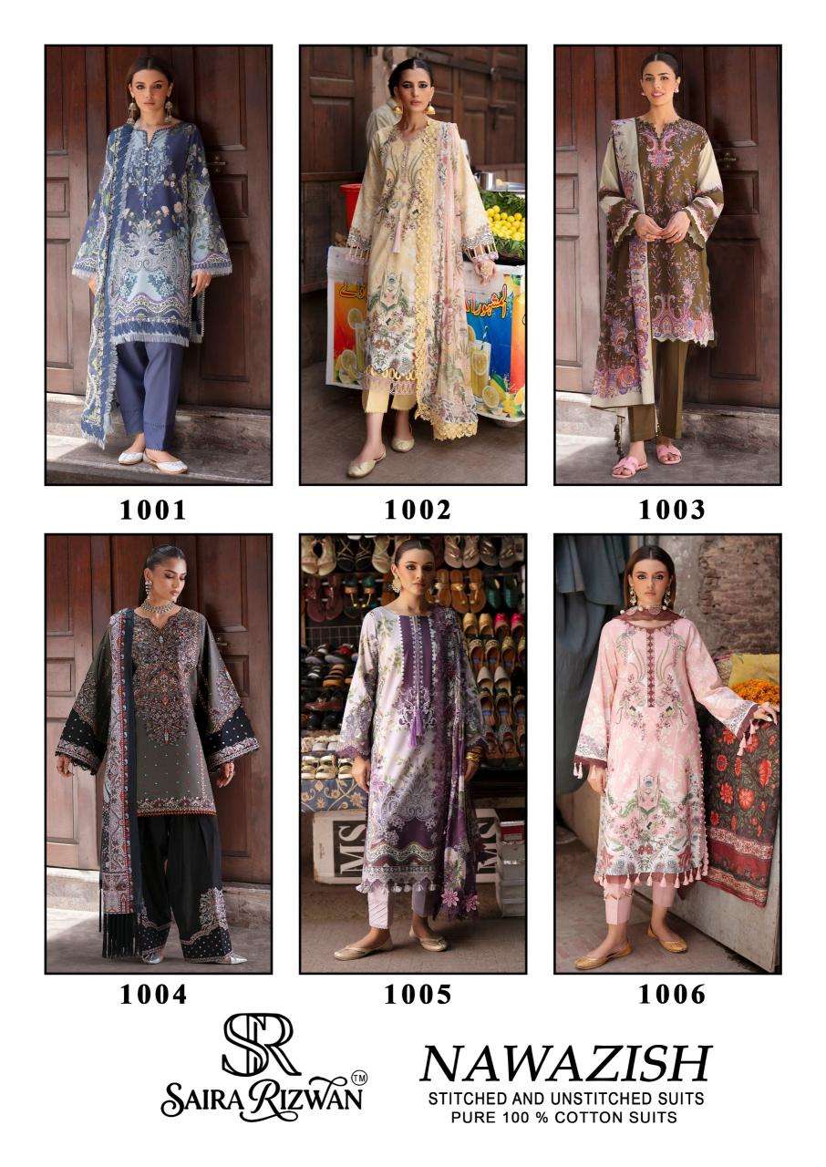 Saira Rizwan Nawazish – Karachi Dress Material Wholesale Catalog